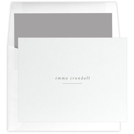 Underline Folded Note Cards - Letterpress